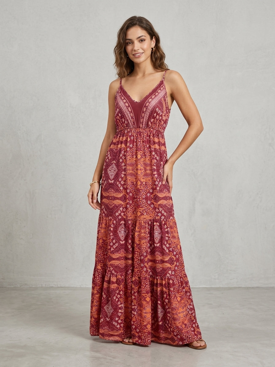 Vestido Maxi Boho Floral - Colección Verano 2026