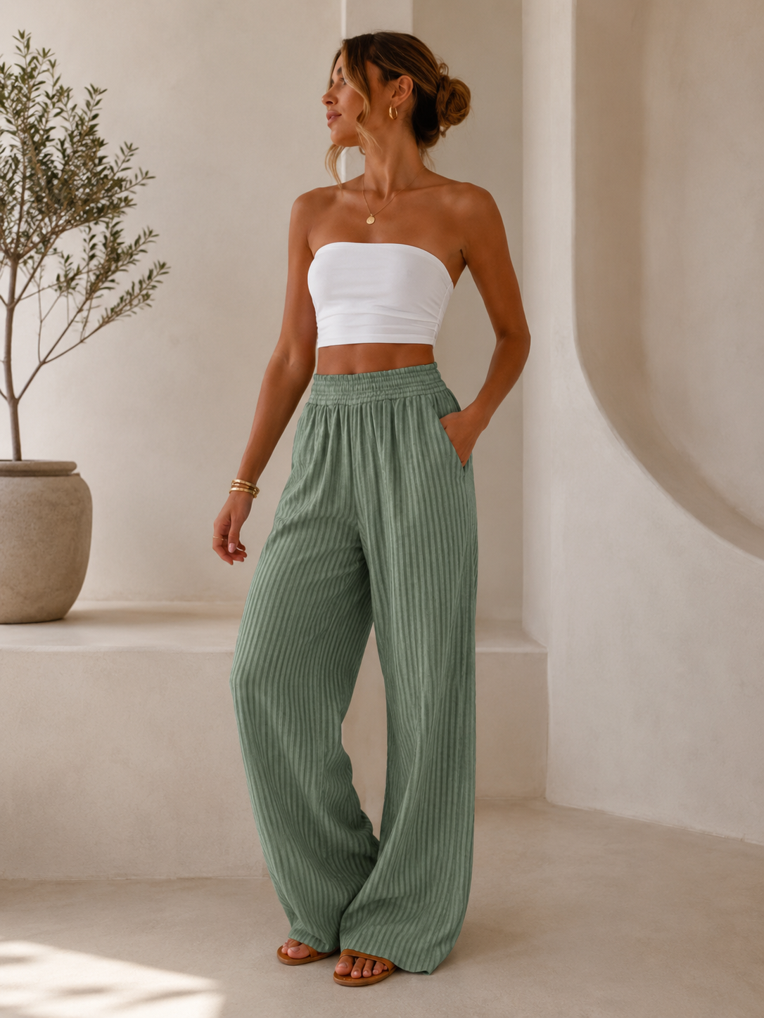 Pantalón Holgado Lino Amalfi