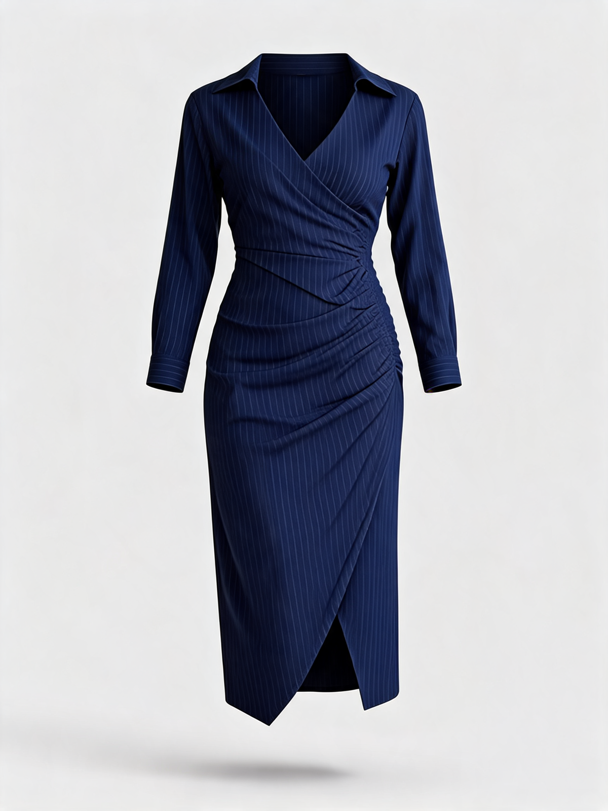 Vestido manga larga azul marino - producto