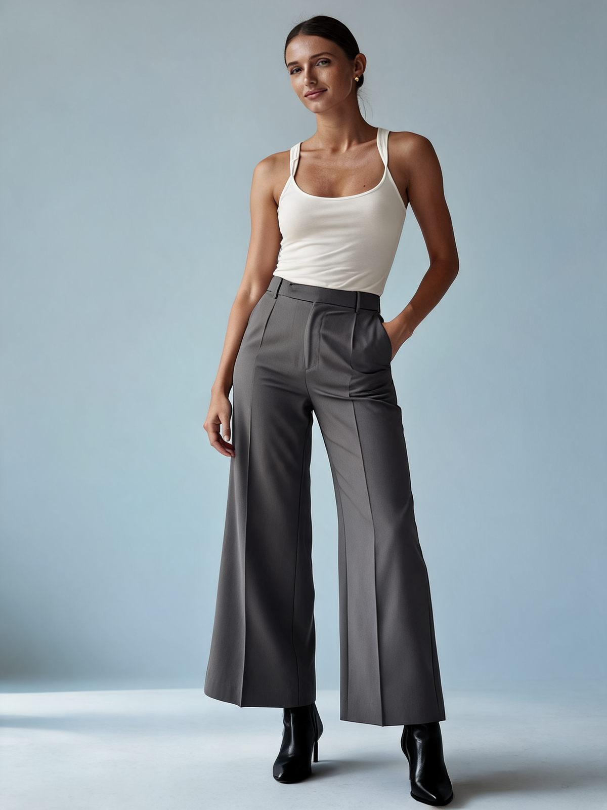 Pantalón sastre Milán gris oscuro