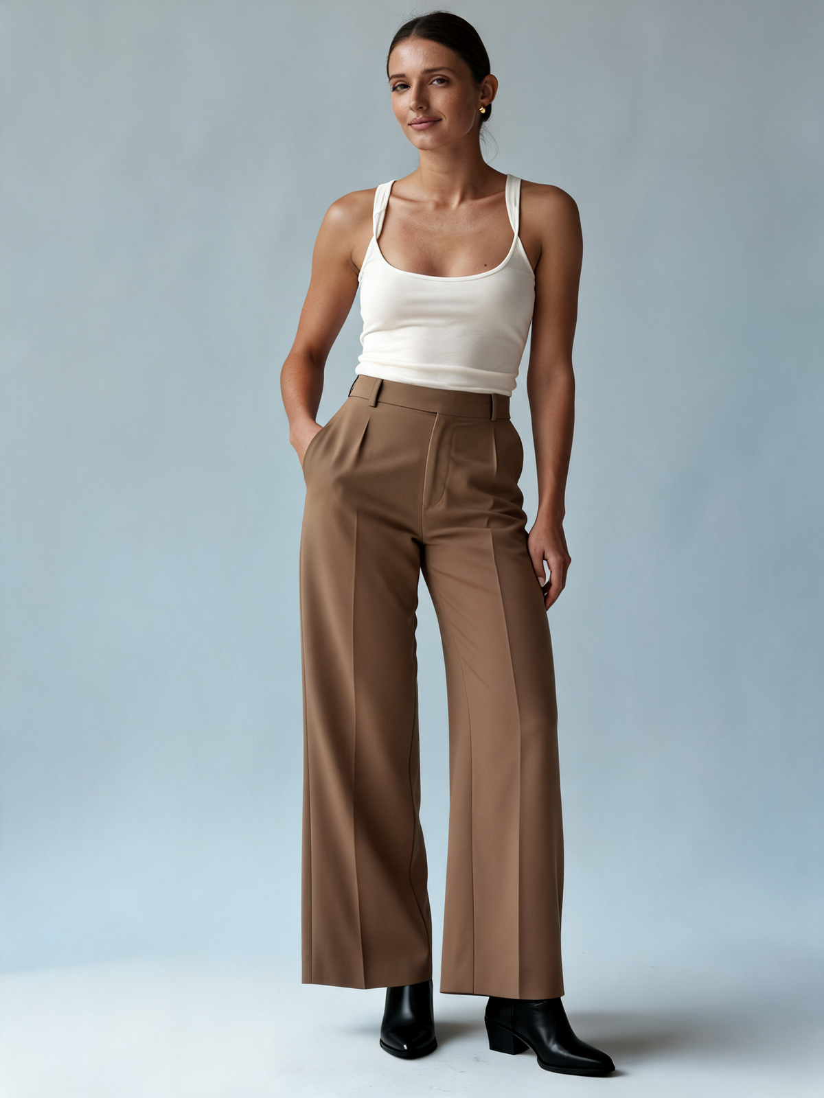 Pantalón sastre Milán marrón claro