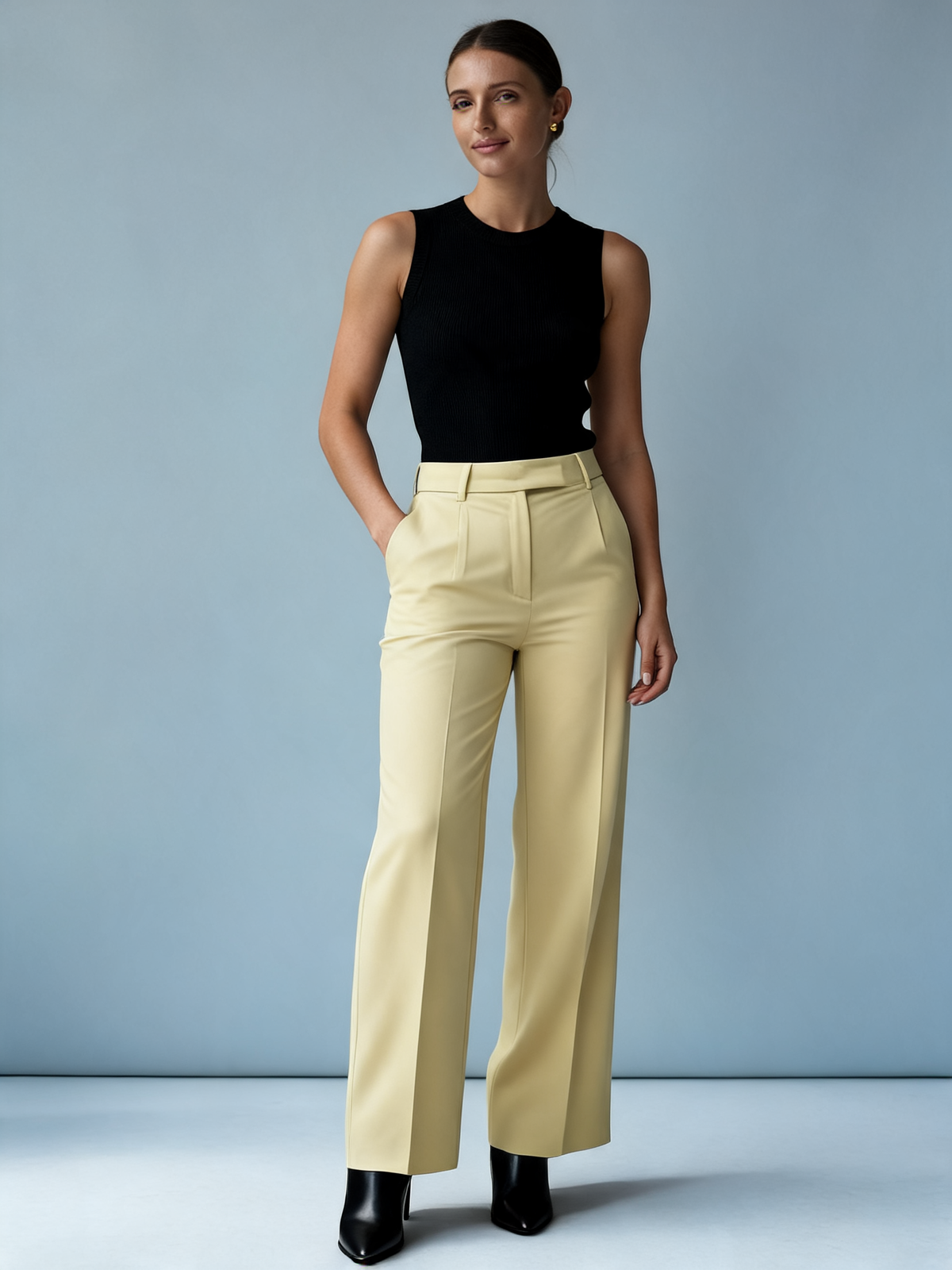 Pantalón sastre Milán amarillo