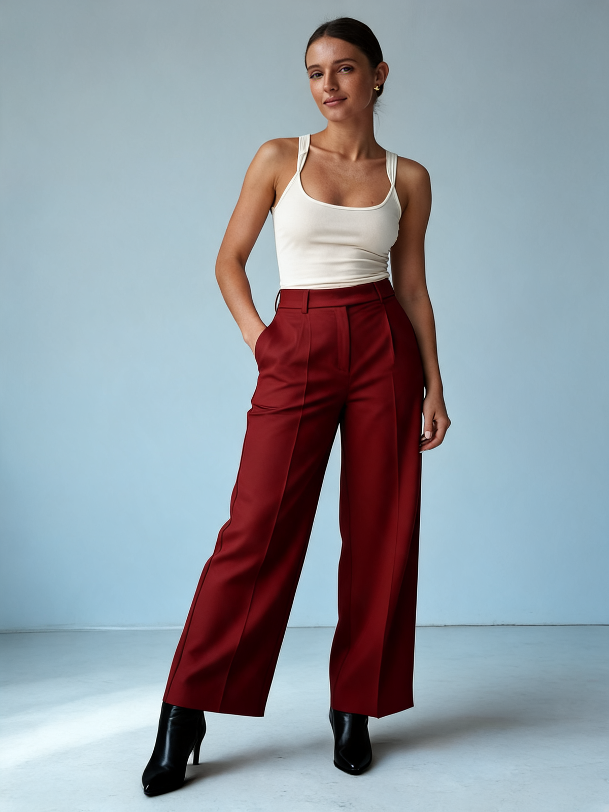 Pantalón sastre Milán rojo