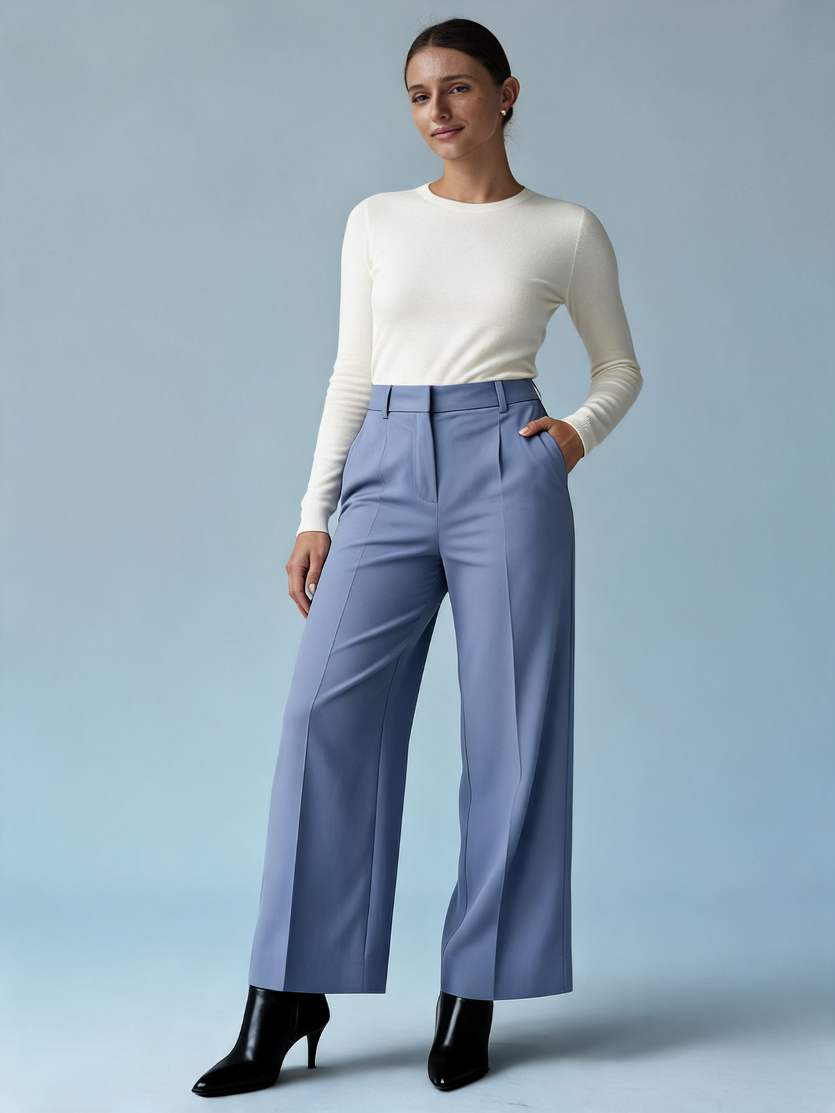 Pantalón sastre Milán azul claro