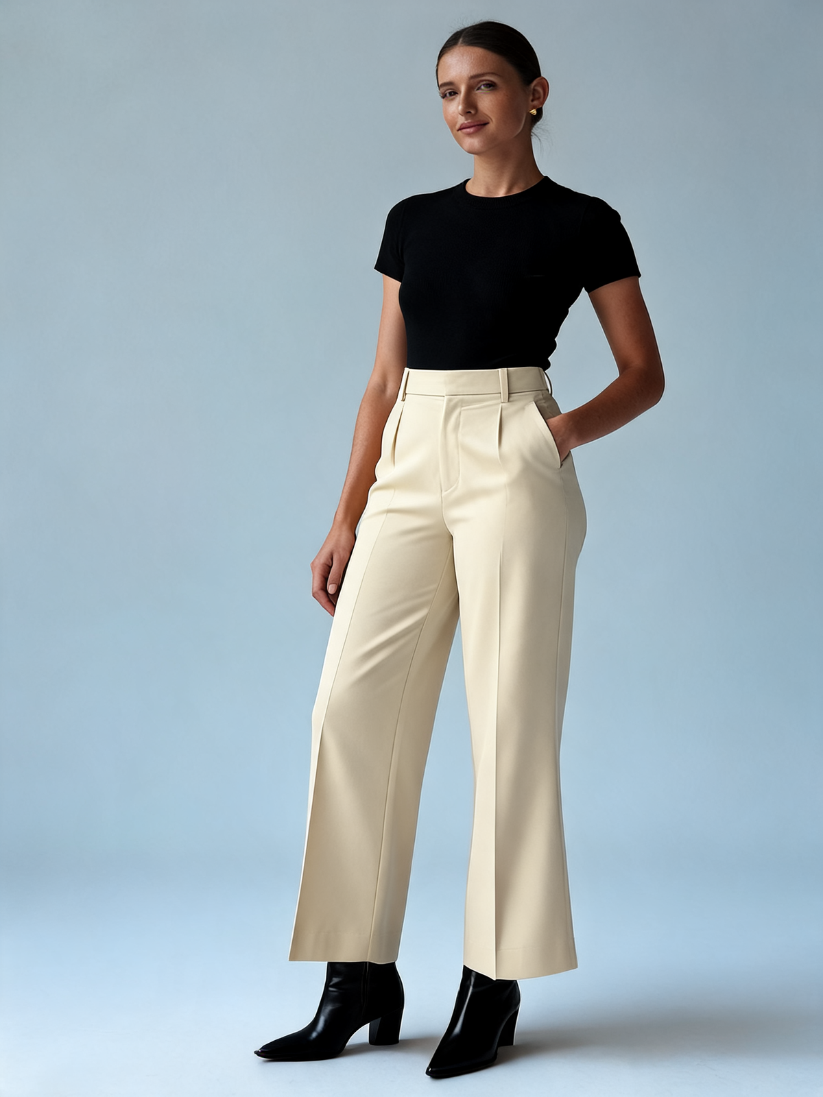 Pantalón sastre Milán beige claro
