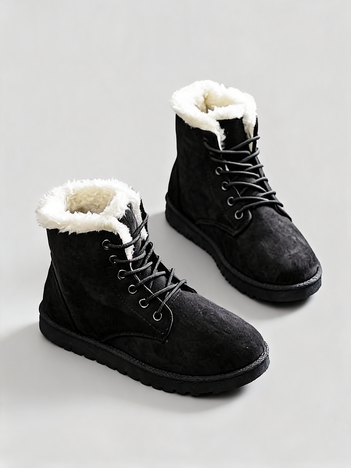 Botas con borrego negro producto