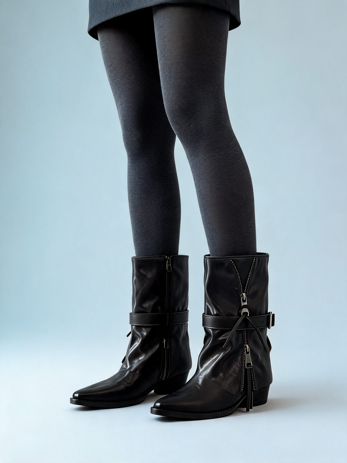 Botas francesas negro detalle
