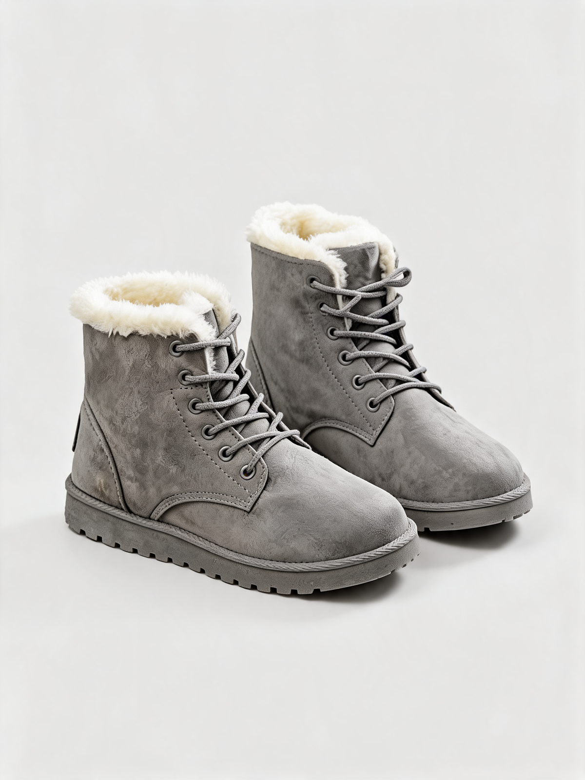 Botas con borrego gris producto