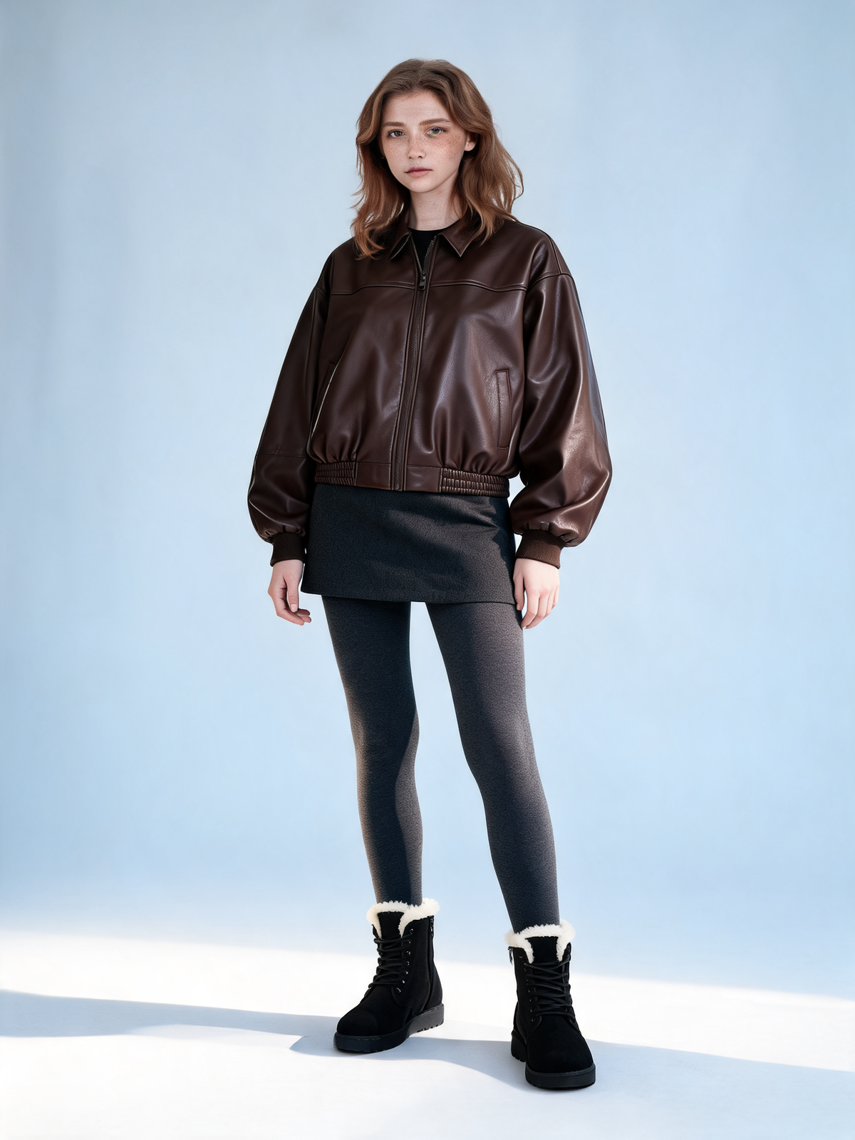 Botas con borrego negro look