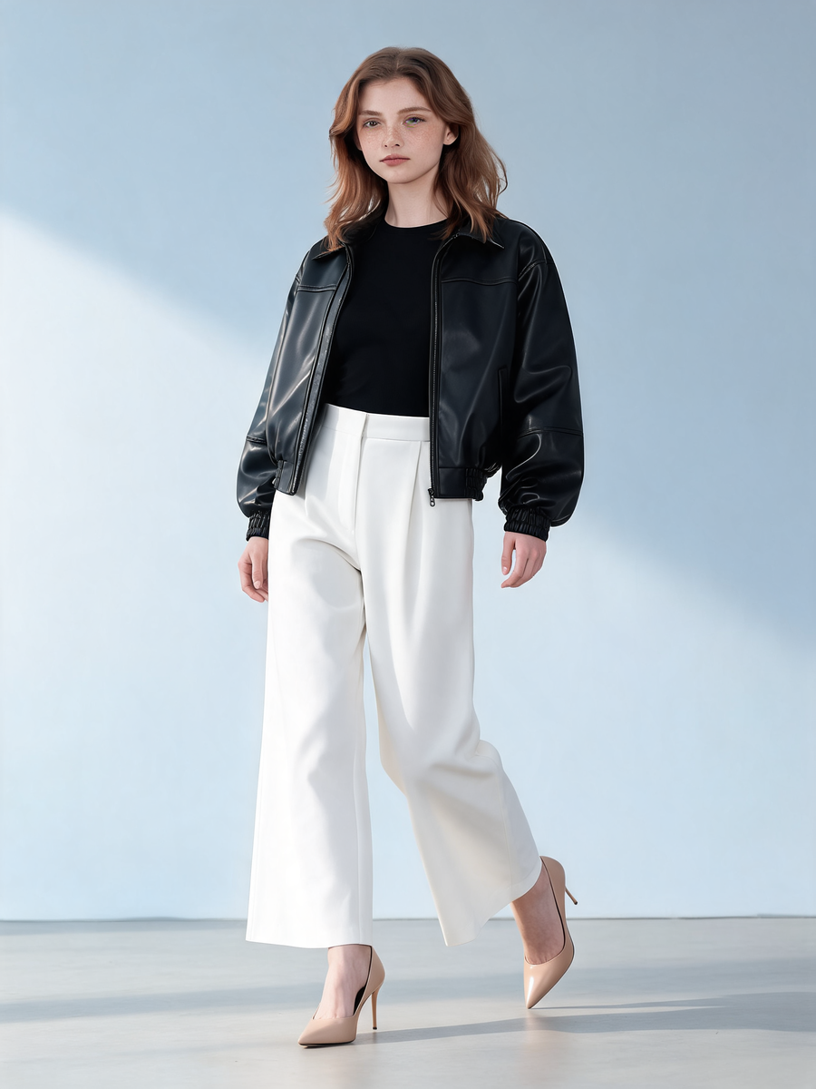 Pantalón Palazzo Lino Wide Leg
