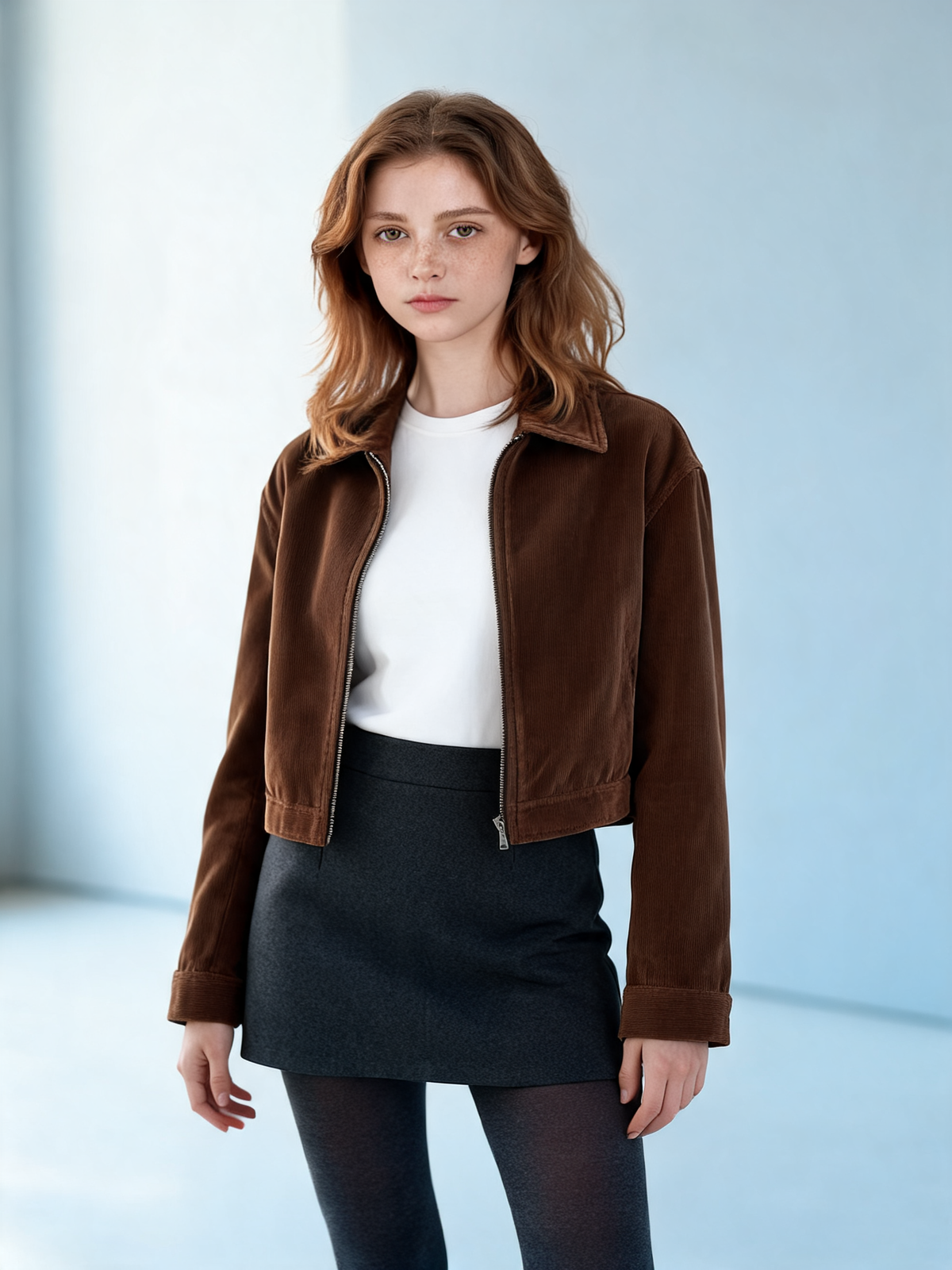Chaqueta vintage con solapas marrón oscuro