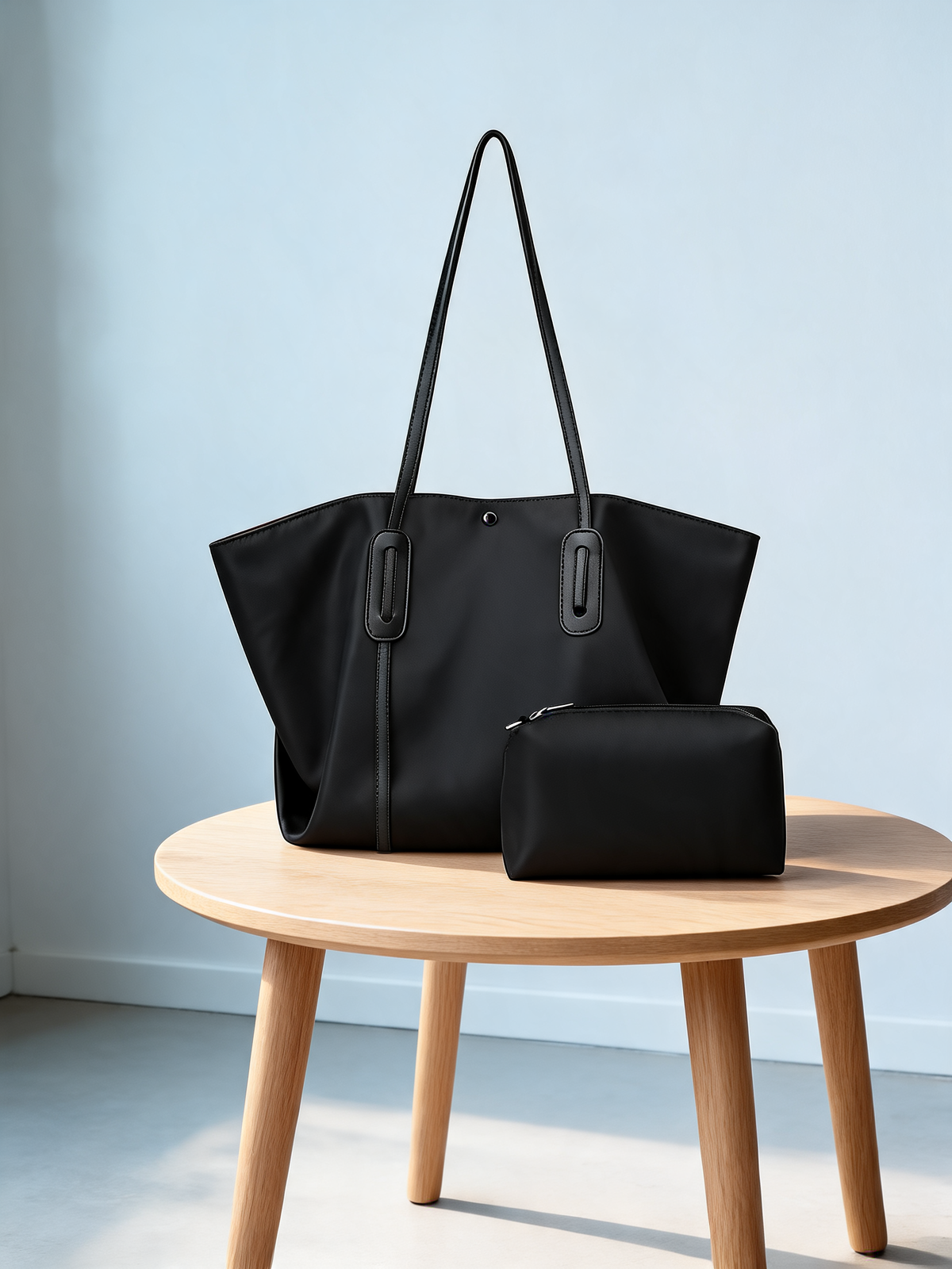 Bolso Tote Verona negro con neceser