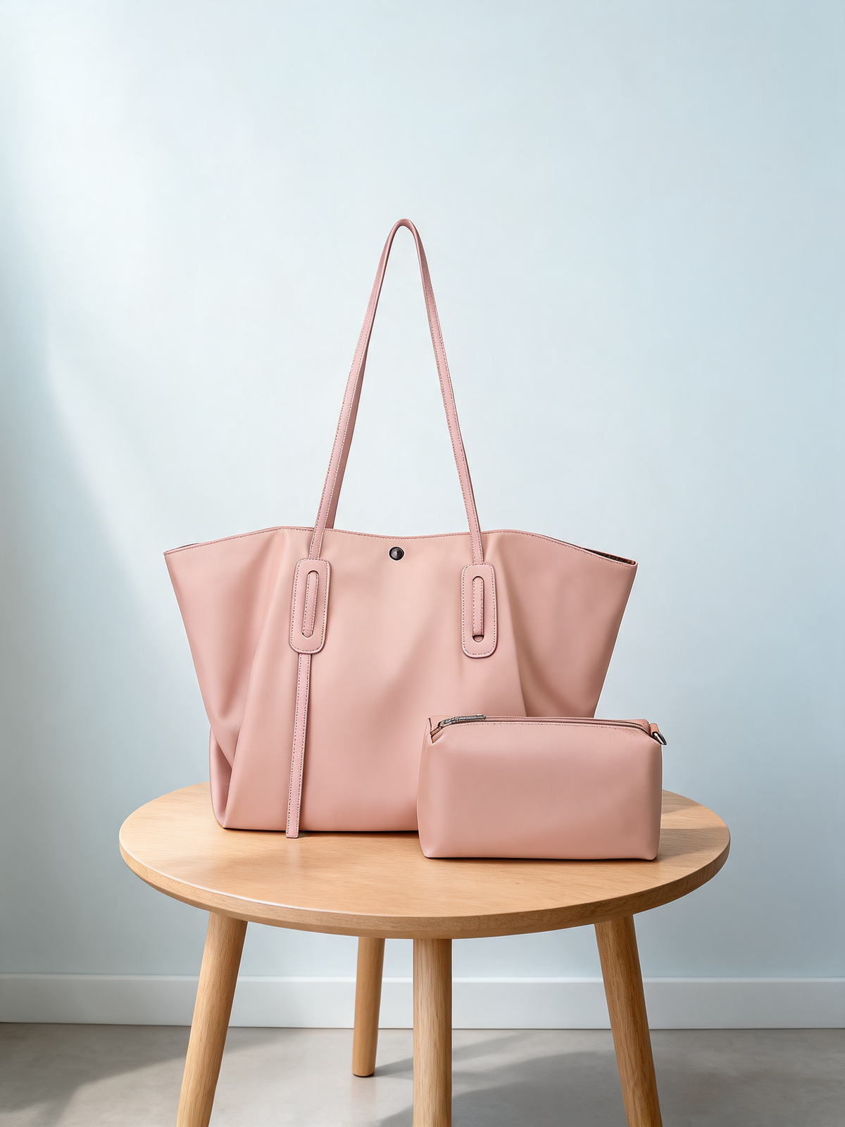 Bolso Tote Verona rosa con neceser