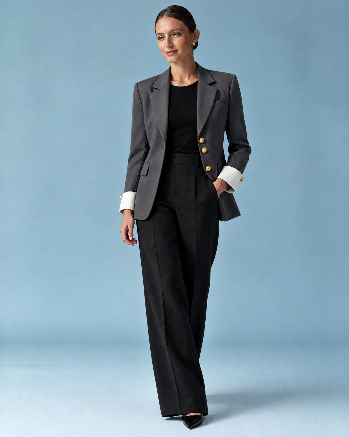 Blazer estampados gris oscuro